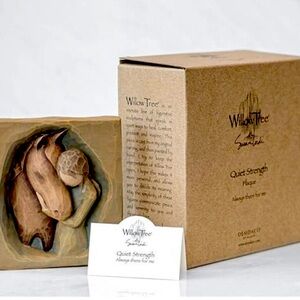 Willow Tree “Always there for me”   Quiet Strength Plaque, Horse - New